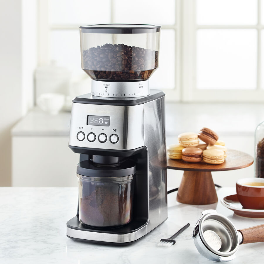 Professionelle Kaffeemhle: 6 Mahlgrade mit 31 Feineinstellungen und extra groem Bohnenbehlter Bild 2