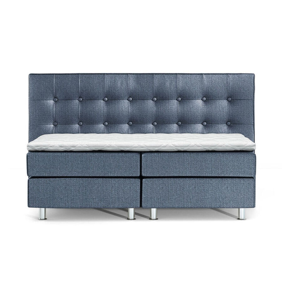 Skandinavisches Boxspringbett Empire - Velour-Optik: Schlafen wie im