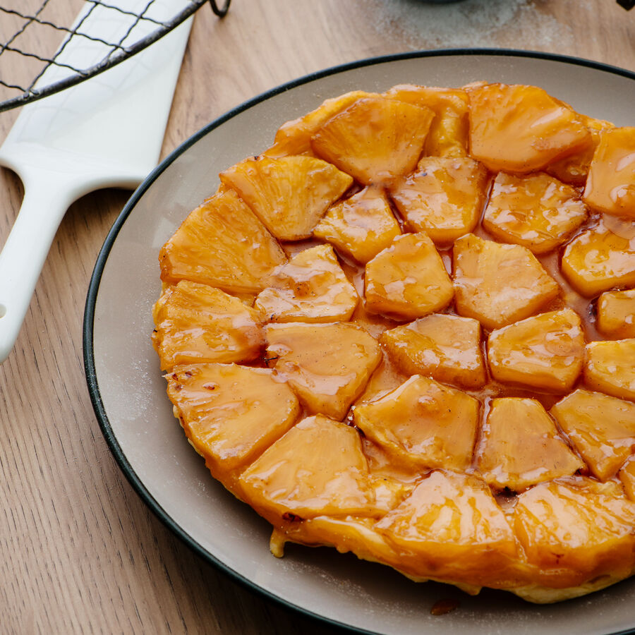 Ananas-Tarte Tatin mit Vanillekaramell