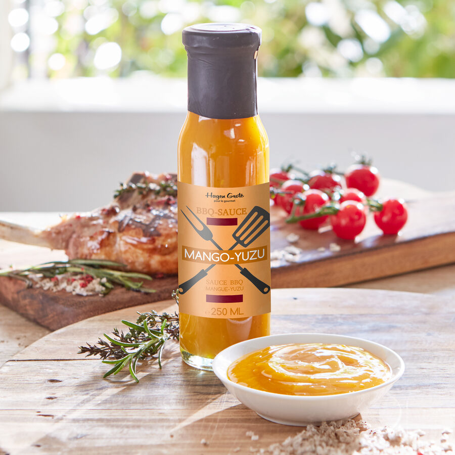 BBQ-Sauce Mango-Yuzu zuckerreduziert