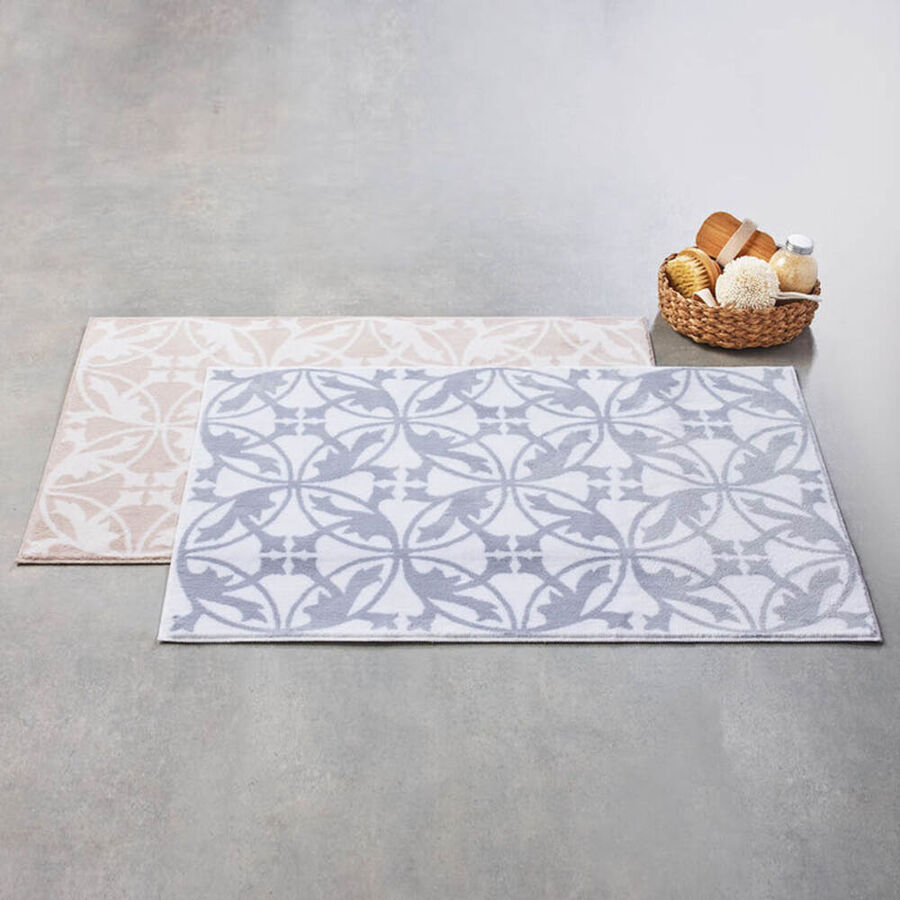 Badteppich in mediterraner Dekorfliesen-Optik und 3 Größen - Julia