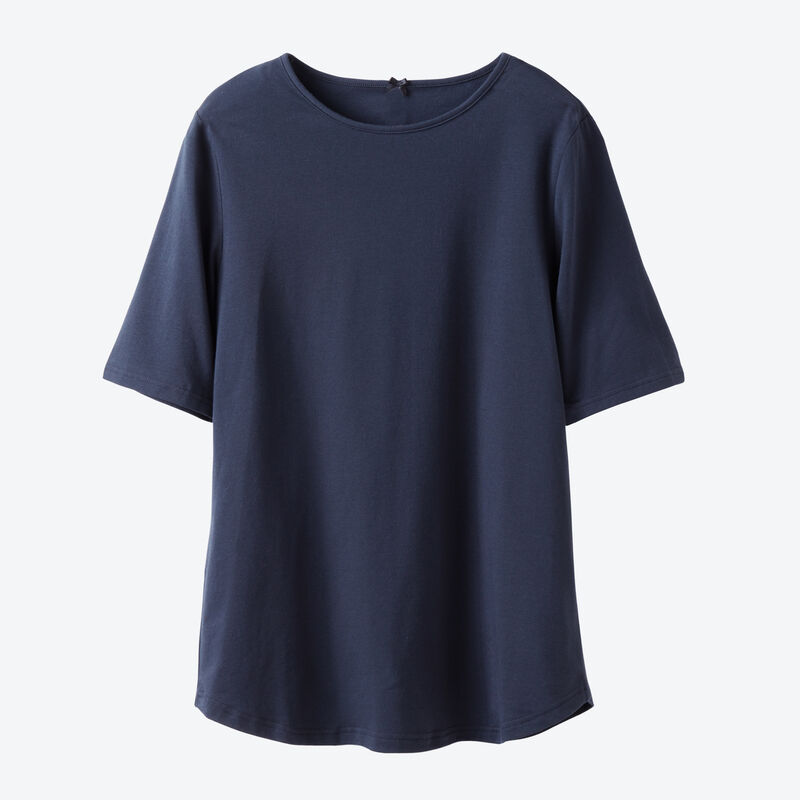Basic Halbarm-Shirt Navy zur Komfort-Mix-Nachtwsche