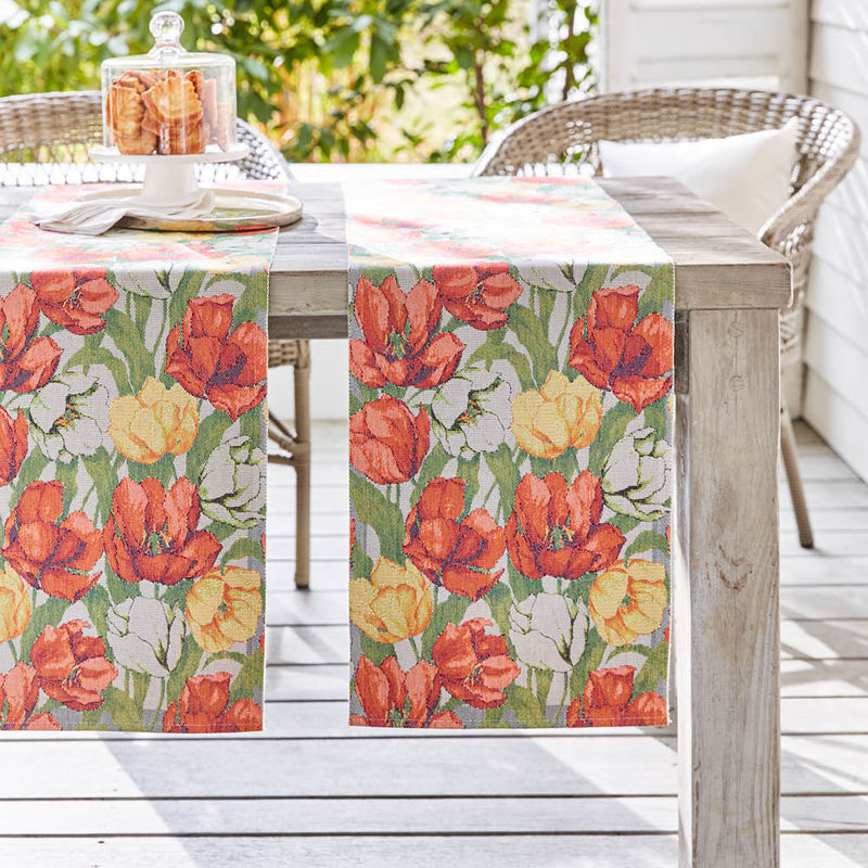Beeindruckender Tulpen-Tischläufer aus dem Hause Ekelund