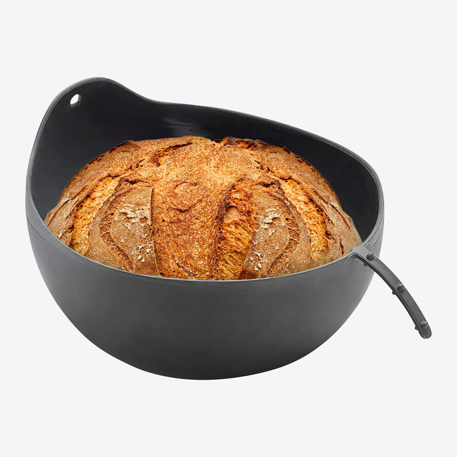 Brotbackform: Mischen, kneten, gehen lassen, backen in einer Form, Brot backen, Universalschssel, Silikon