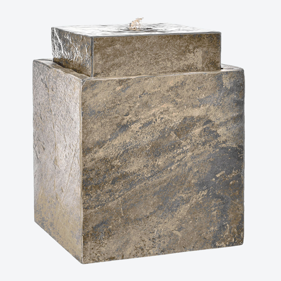 Garten Wasserbrunnen Formschöner Outdoor-Wasserbrunnen aus solidem Schiefer - Julia Grote Shop