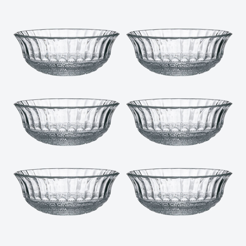 Französisches Glasschalen-Set für attraktive Tischdekorationen
