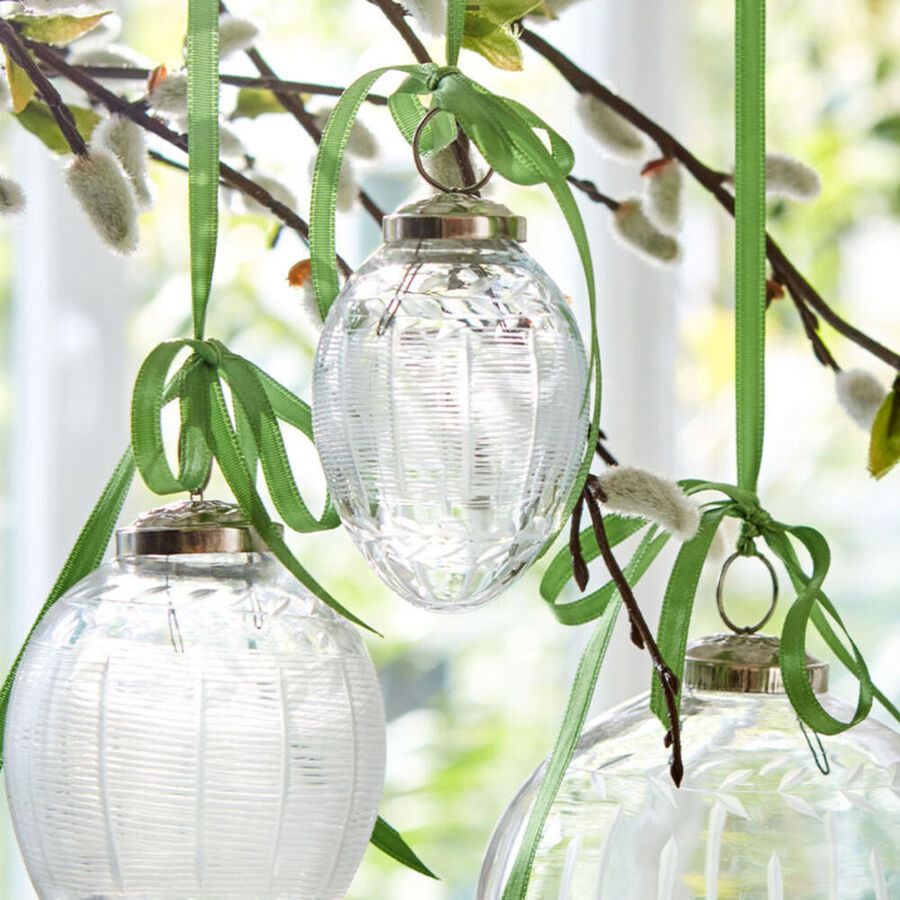 Geschliffene Glas-Ostereier fr elegante Dekorationen