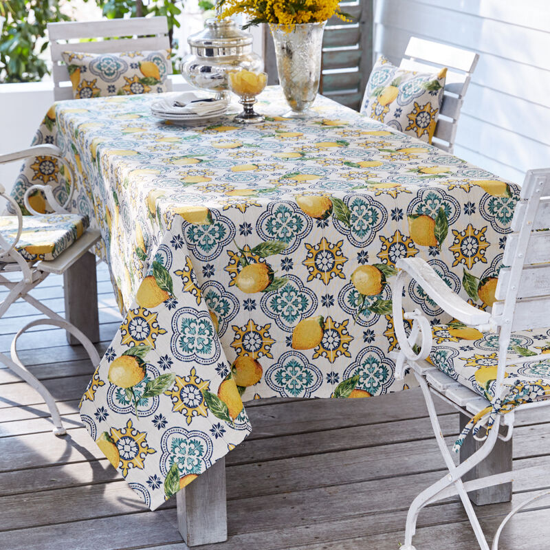 Gobelin-Tischdecke Zitrone bringt den Sommer auf den Tisch