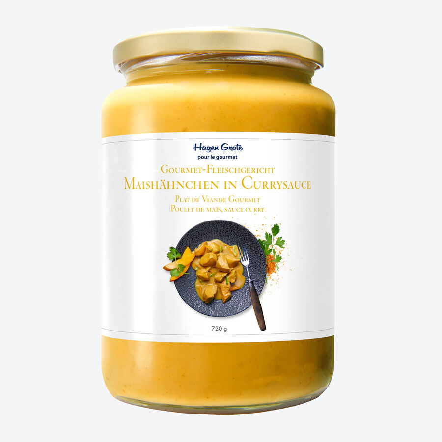 Gourmet-Klassiker im Glas: Maishhnchen in Currysauce minutenschnell zubereiten, Fertiggericht, Huhn, schnell & einfach