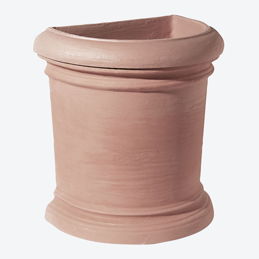 Halbrunder Pflanzkübel 100 wetterfest in hochwertiger Terracotta