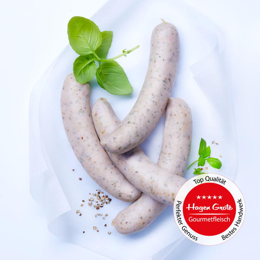 Hocharomatische Grill-Bratwurst vom Klosterschwein mit italienischen Krutern