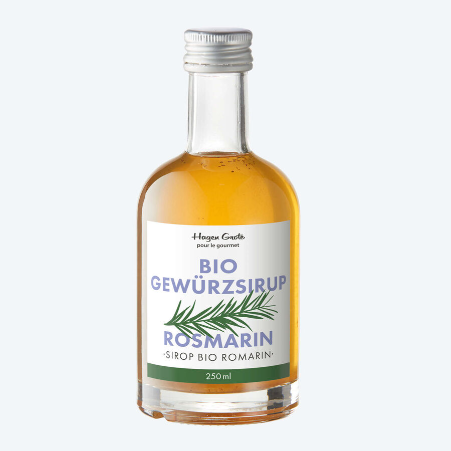 Hocharomatischer provenzalischer Rosmarin-Bio-Gewrzsirup bereichert Getrnke und Speisen
