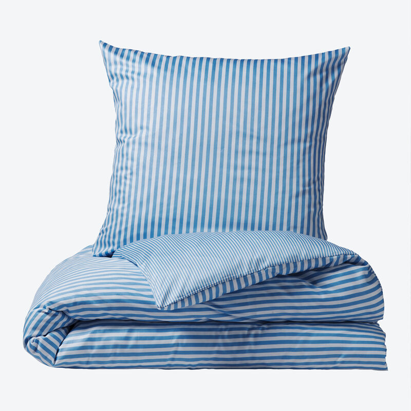 Klassisch schöne Streifen-Bettwäsche aus anschmiegsamem Mako-Satin