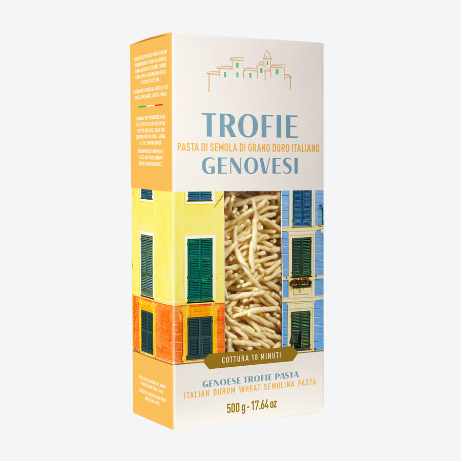 Klassische ligurische Pasta: Trofie, Nudeln, italienische Pasta