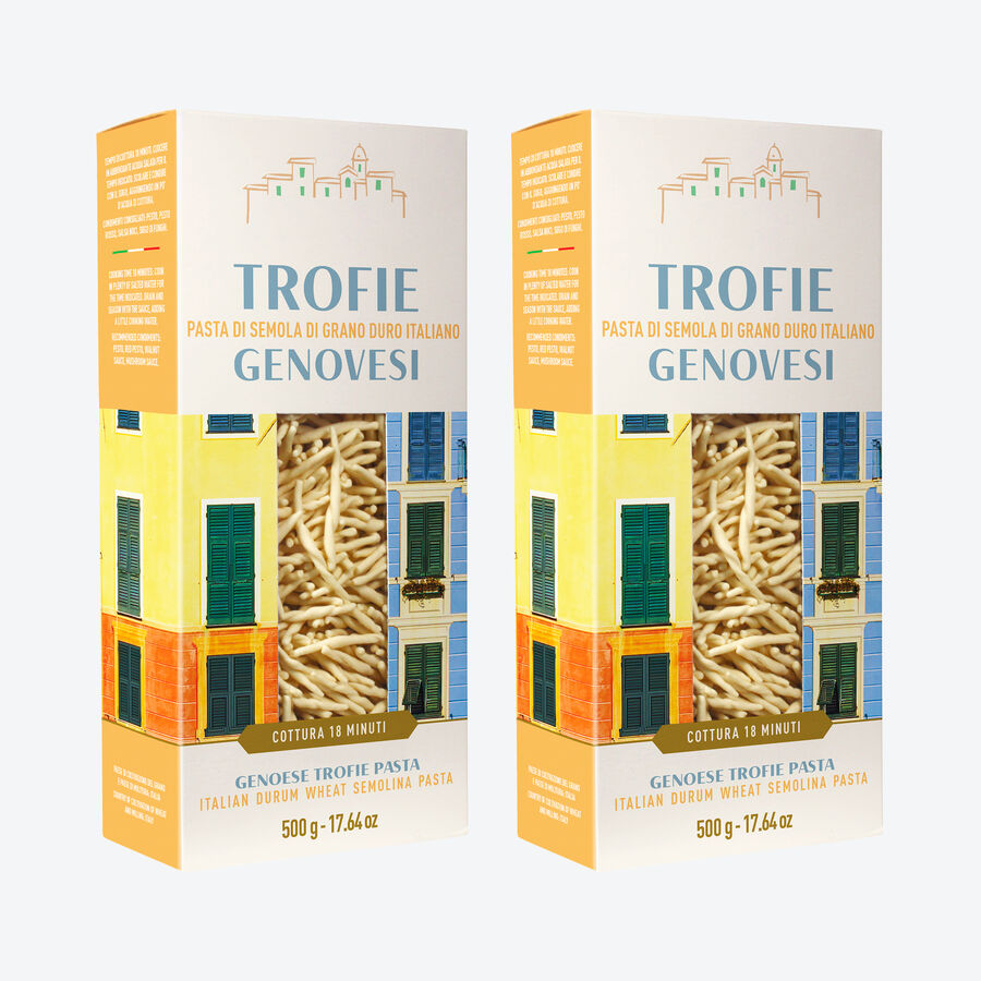 Klassische ligurische Pasta: Trofie, Nudeln, italienische Pasta