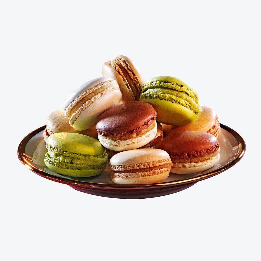Nussig gefllte franzsische Macaron Mandelbaisers