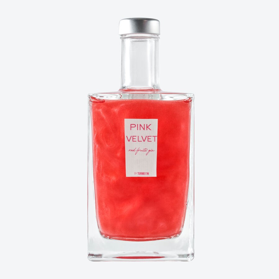 Pink Velvet Gin glitzert magisch, wenn man ihn schttelt!