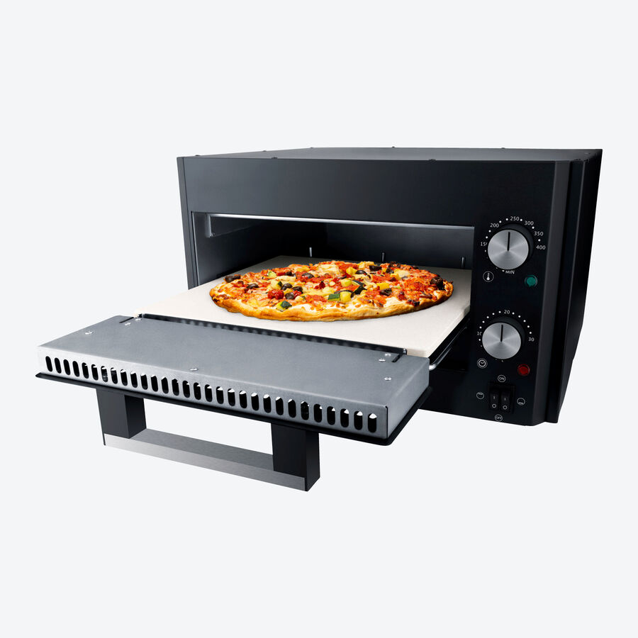 Pizzaofen mit Salamander-Funktion backt herrlich knusprige Steinofenpizzen, Pizzabackofen fr Zuhause