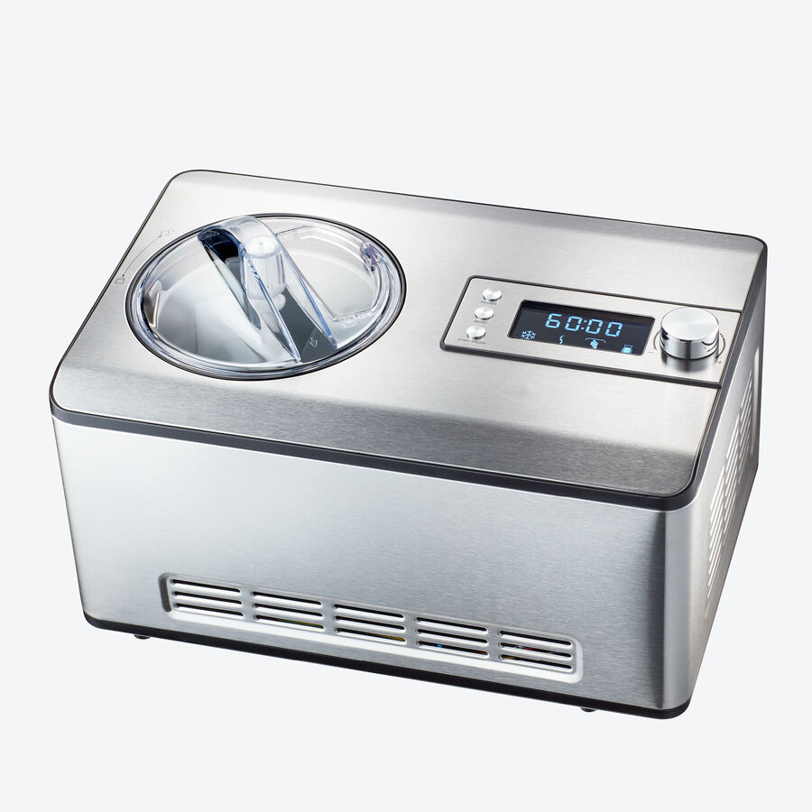 Professionelle Eismaschine zaubert leise arbeitend normales & veganes Eis, Sorbet und Joghurt