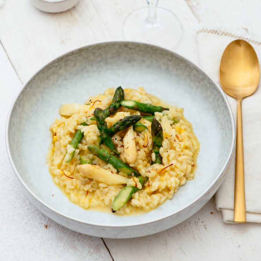 Safran-Spargelrisotto