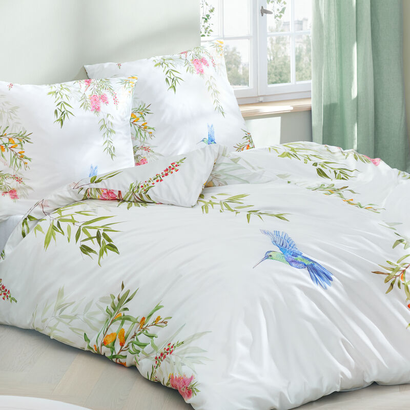 Sommerlich leichte Baumwoll-Bettwsche fr bestes Schlafklima, Bettbezug, Kissenbezug, Satin-Bettwsche