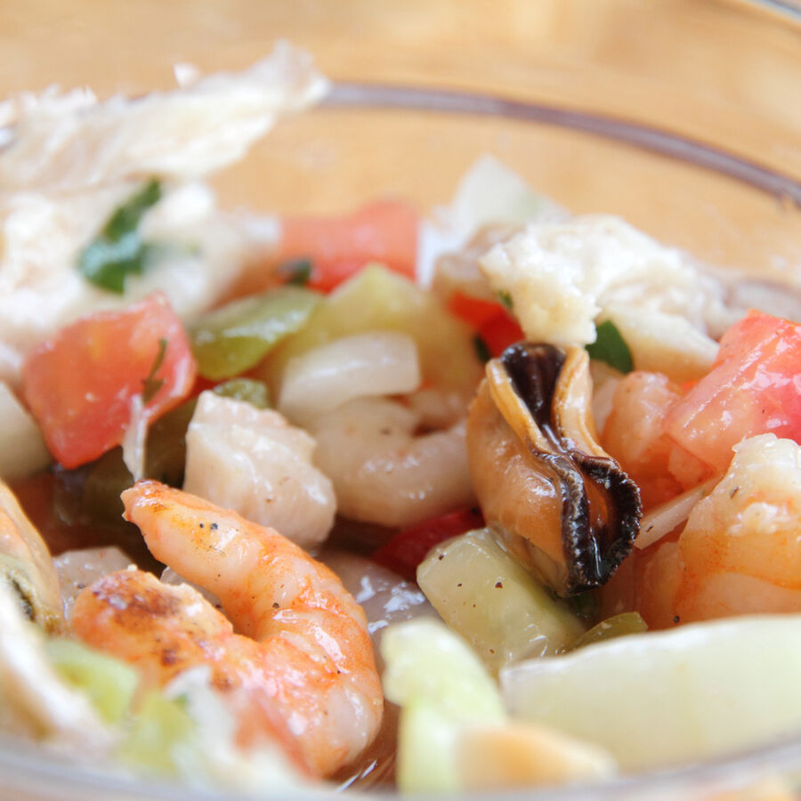 Spanischer Muschelsalat salpicon de mariscos
