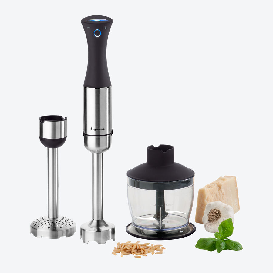 Starker Vario-Prierstab mit Kartoffelstampfer und Aufsatz-Mixer