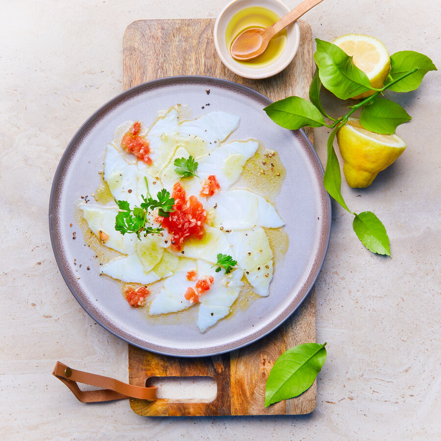 Stockfisch-Carpaccio