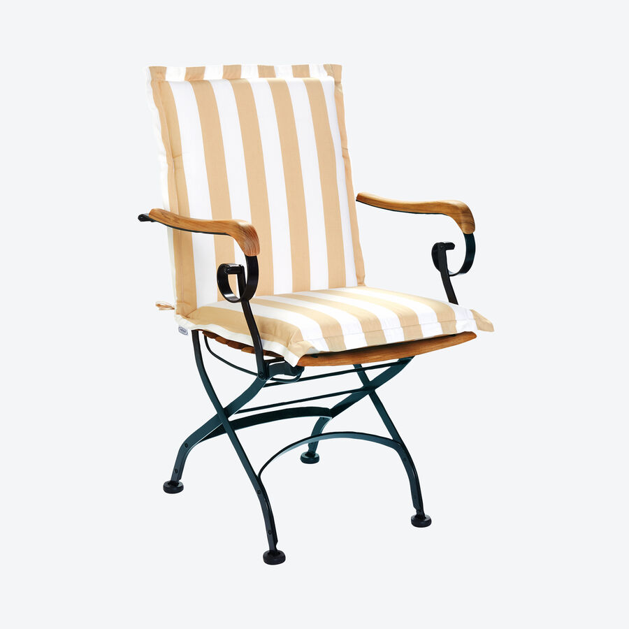 stuhlauflage gestreift fur hochlehner impragniert wetterfest und uv bestandig julia grote shop