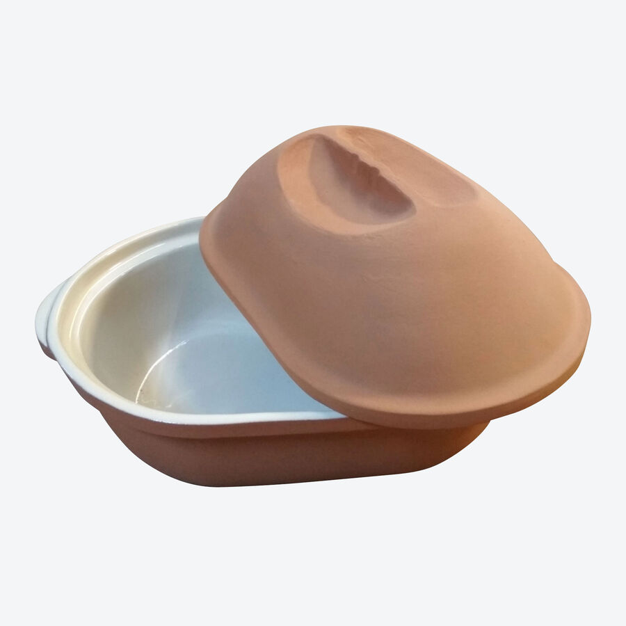 Terracotta-Backform fr perfekte Braten, Backwaren, Auflufe