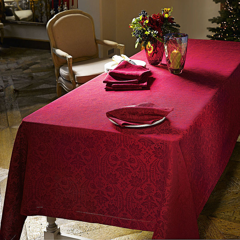 Tischdecke: Italienische Renaissance-Dekore lassen Halbleinen-Tischwsche erstrahlen