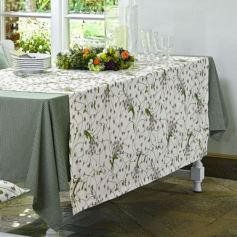 Tischdecke: Zart und doch robust - Ateliergefertigte Gänseblümchen-Tischwäsche