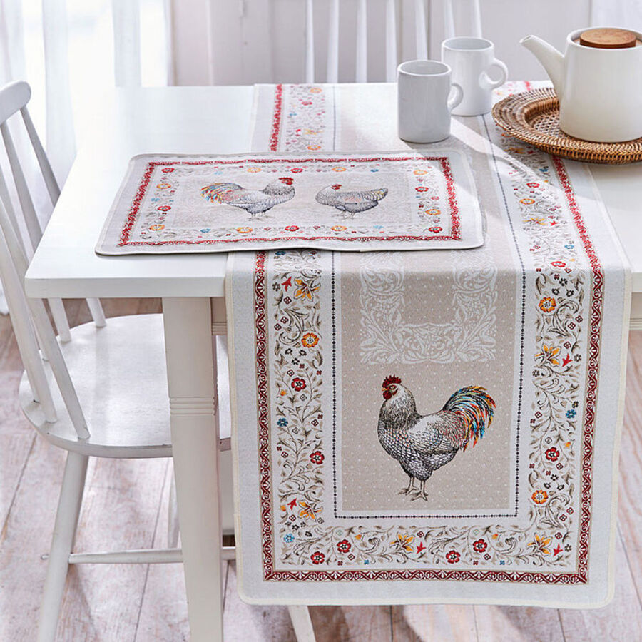 Tischlufer: Hochwertige Jacquard-Tischwsche zelebriert den franzsischen Landhausstil