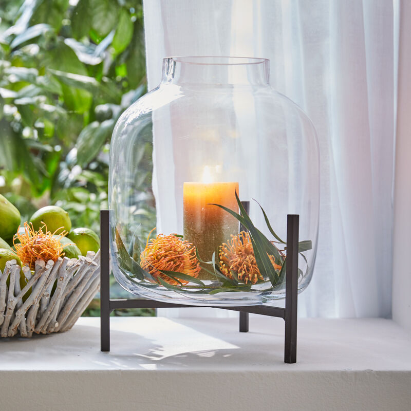 Vase oder Windlicht fr ein stimmungsvolles Ambiente, Kerzenhalter, Kerzenstnder, Gartenwindlicht