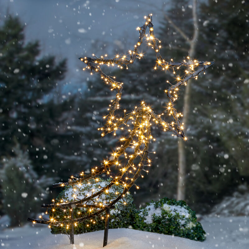 Weihnachtsbeleuchtung in Form eines Kometen mit 300 LEDs, Leuchtstern, Weihnachtsdeko, Sternschnuppe, Schweifstern