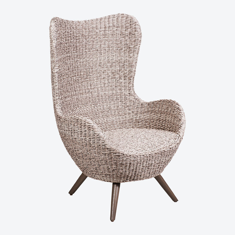 Wetterfester Lounge-Sessel aus innovativem Materialmix, Gartenstuhl, Gartensessel