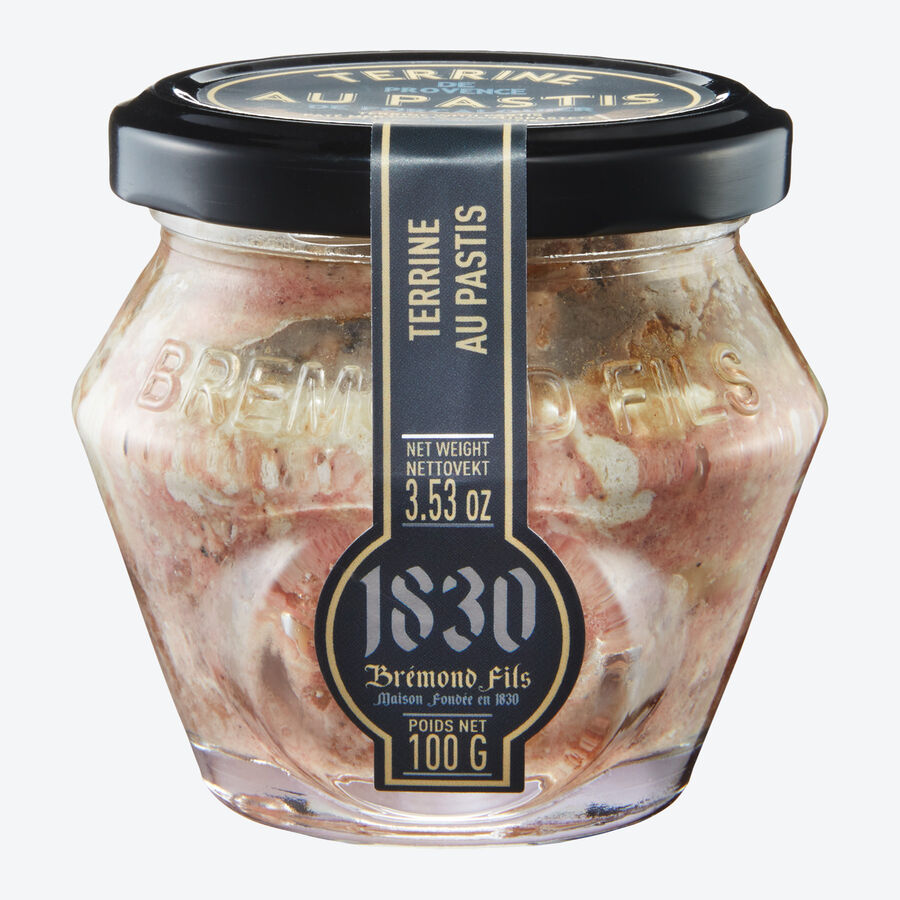 Wrzige Pastis-Terrine aus der Provence, Schwein