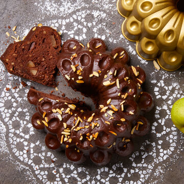 Produktbild fr '  Schokoladen-Birnen-Kuchen Backform Dahlienblte'