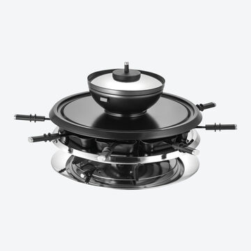 Produktbild fr '4-in-1 Fondue, Raclette, heier Stein und Tischgrill'