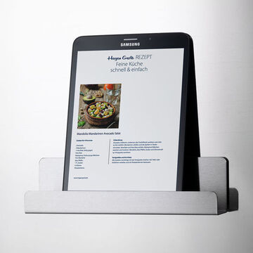 Magnetischer Buch- und Tablethalter schafft Ordnung in Küche und Büro Magnetischer Buch- und Tablethalter schafft Ordnung in Küche und Büro