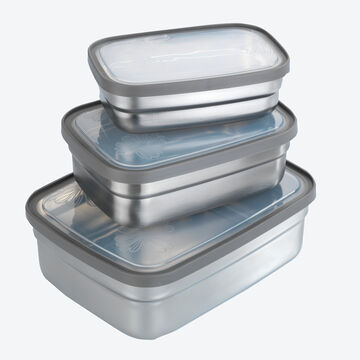 Produktbild fr 'Auslaufsichere Edelstahl-Lunchboxen zum Aufbewahren und Marinieren'