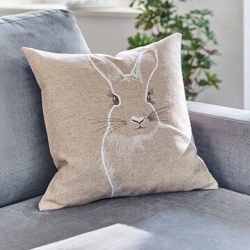 Produktbild fr 'Besticktes Dekokissen Hase'