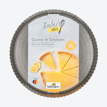 Produktbild f�r 'Birkmann Tarteform mit Hebeboden &ndash; perforierter Boden, Karbonstahl, � ca. 30 cm'