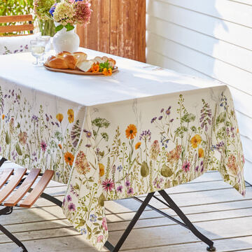 Produktbild fr 'Blumen-Tischdecke heit den Frhling willkommen, Tischwsche, Tischtuch'
