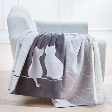 Produktbild f�r 'Caw� Wende-Wohndecke You & Me mit Katzenmotiv, ca. 150/200 cm'