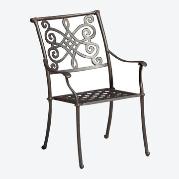 Produktbild fr 'Eleganter Gartenstuhl aus 100 % wetterfestem Aluguss, Bistrostuhl, Aluminium Gartenstuhl'