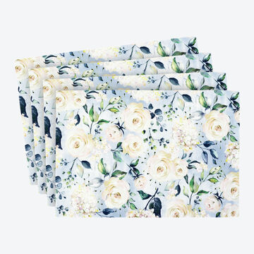 Produktbild fr 'Festliche Tischsets mit farblich abgestimmtem Rosen-Arrangement'