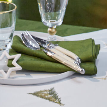 Produktbild f�r 'Fleckgesch�tzte, unifarbene Servietten mit Tannenbaum-Motiv'