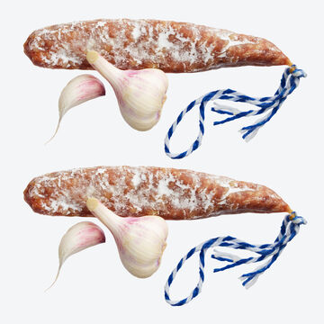 Produktbild fr 'Fuet: Wrzige katalanische Edelsalami mit Knoblauch, Salami, Schwein, aus Spanien'