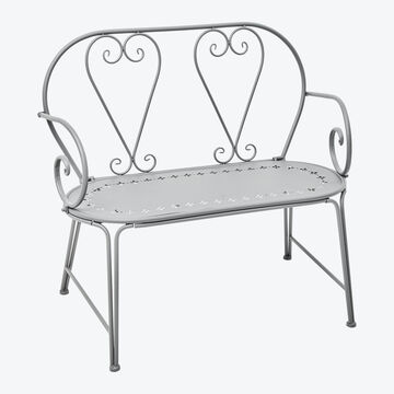 Produktbild fr 'Gartenbank Eisen Belle poque - Grau, B/T/H ca. 100/57/87 cm, Gewicht ca. 10 kg'
